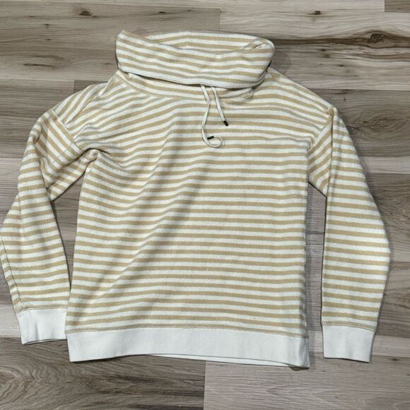 Ralph Lauren Tops - Ralph Lauren Terrycloth Mock Neck Striped Sweater Top Women’s Medium